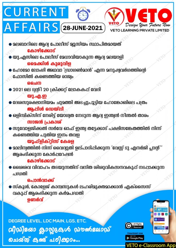 CA2021,Current Affairs,Latest news,todays news